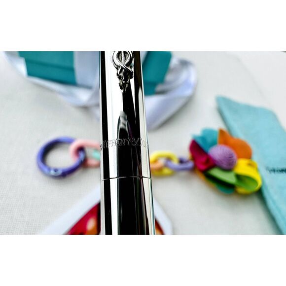 Beautiful🥰 Tiffany & Co Caduceus Clip Retractable Ballpoint Pen in Silver - Picture 4 of 9